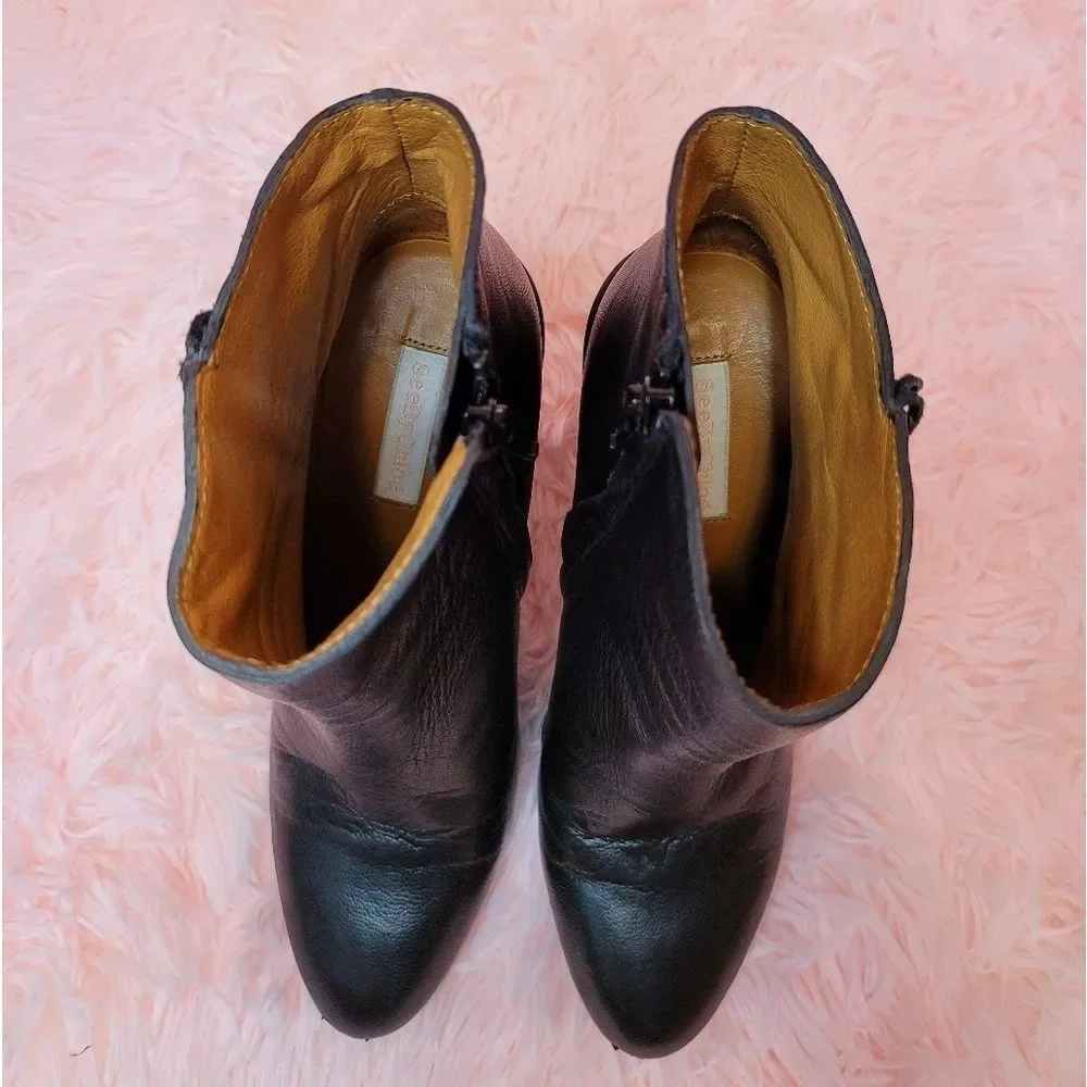 Host PICK 🎆 See by Chloe  Black Wedge Ankle Boots with Fringe - Picture 12 of 16